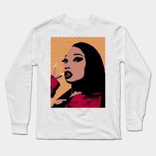 Megan thee Stallion style pop art Long Sleeve T-Shirt